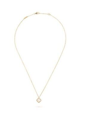 ✨Van Cleef & Arpels Arpell Suit Alhambra Gold White Necklace
